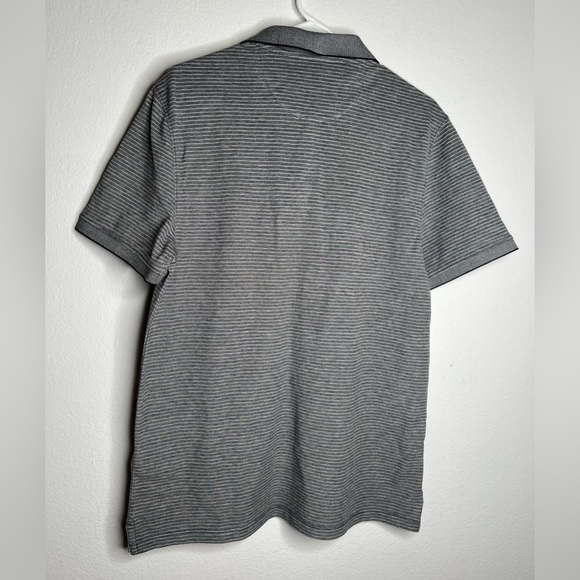 Men’s Calvin Klein Polo Shirt Gray Short Sleeve Cotton Collared Size Medium - Picture 2 of 6